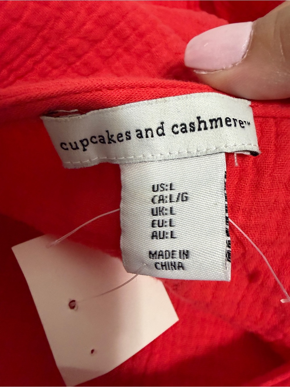 Cupcakes & Cashmere Ruffle Sleeve Top Red - Picture 4 of 9